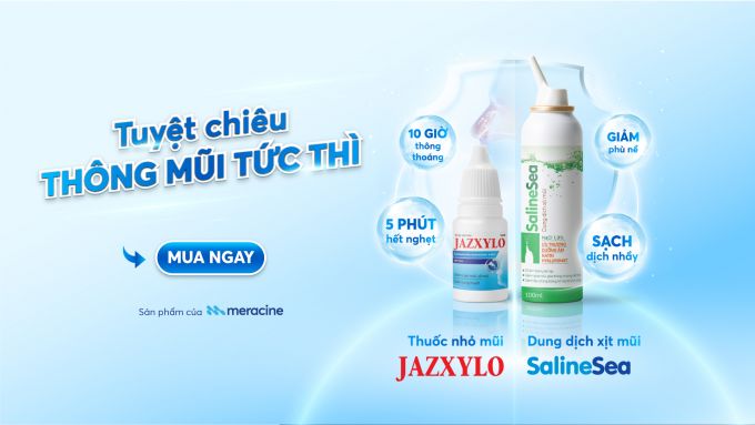 Bộ đôi giảm nghẹt tức thì, thông thoáng đường thở - sản xuất bởi Dược phẩm Meracine gần 20 năm trên thị trường