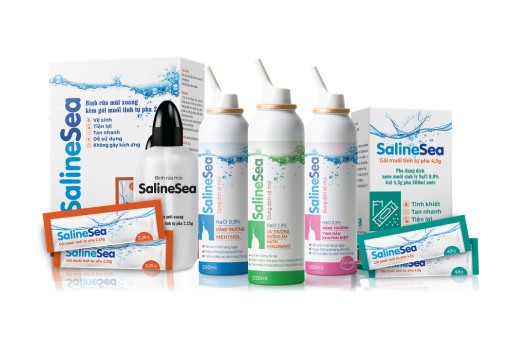 Bộ sản phẩm SalineSea giúp chăm sóc hệ hô hấp khỏe mạnh