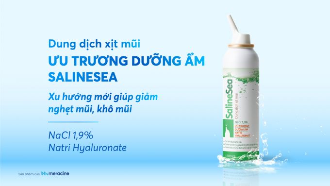 Dung dịch ưu trương dưỡng ẩm SalineSea - Giảm phù nề, kháng khuẩn