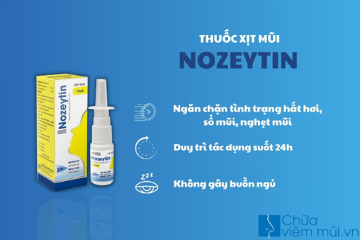 Thuốc trị viêm mũi dị ứng Nozeytin chứa kháng histamin thế hệ mới