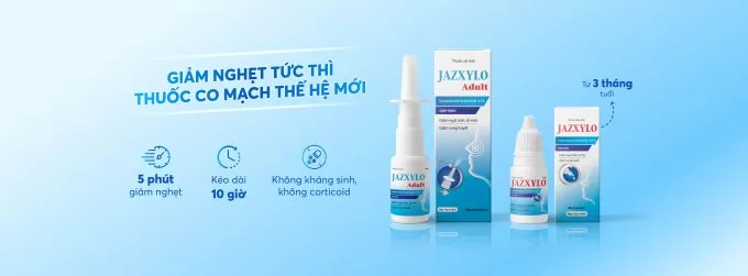 Jazxylo giảm nghẹt tức thì, mũi thông phút mốt