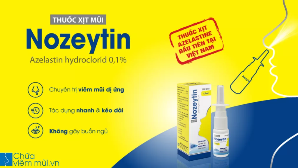 Thuốc xịt mũi chuyên trị viêm mũi dị ứng Nozeytin có tốt không? Giá bao nhiêu tiền? Mua ở đâu chính hãng?