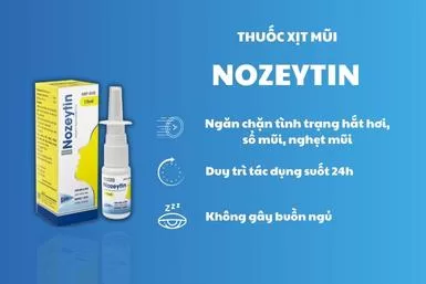 ​ Nozeytin - Thuốc xịt chuyên trị tình trạng sổ mũi, nghẹt mũi