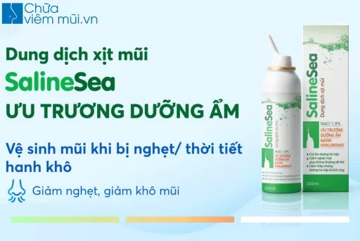 ​ Xịt mũi ưu trương dưỡng ẩm SalineSea cải thiện tình trạng nghẹt mũi