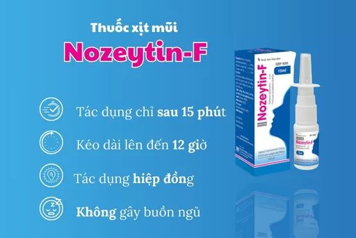 ​ Nozeytin-F là sự kết hợp tối ưu giữa Azelastin và Fluticason