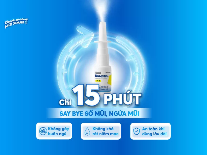 Thuốc xịt mũi Nozeytin chuyên trị viêm mũi dị ứng