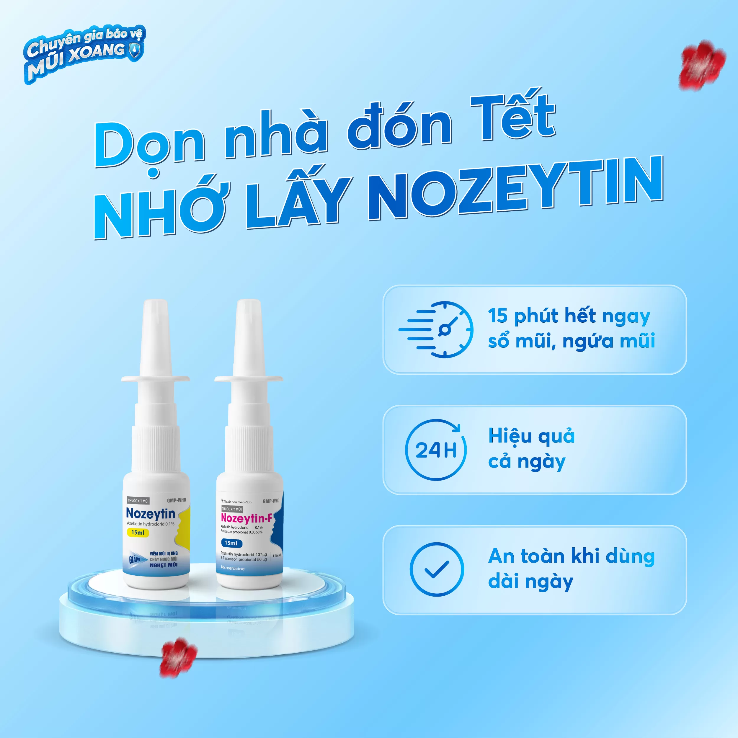 Dự phòng và điều trị viêm mũi dị ứng với Nozeytin