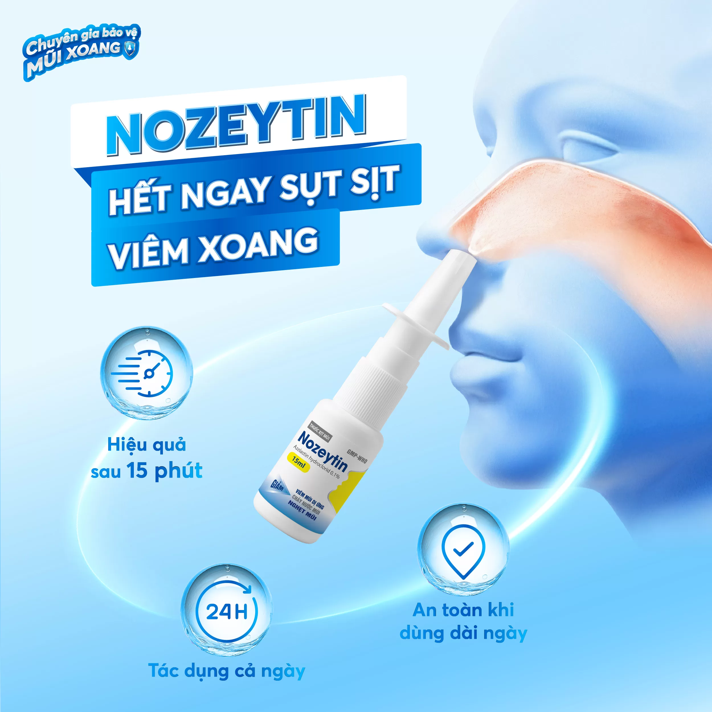 Nozeytin – Giải pháp giảm nhanh triệu chứng viêm xoang