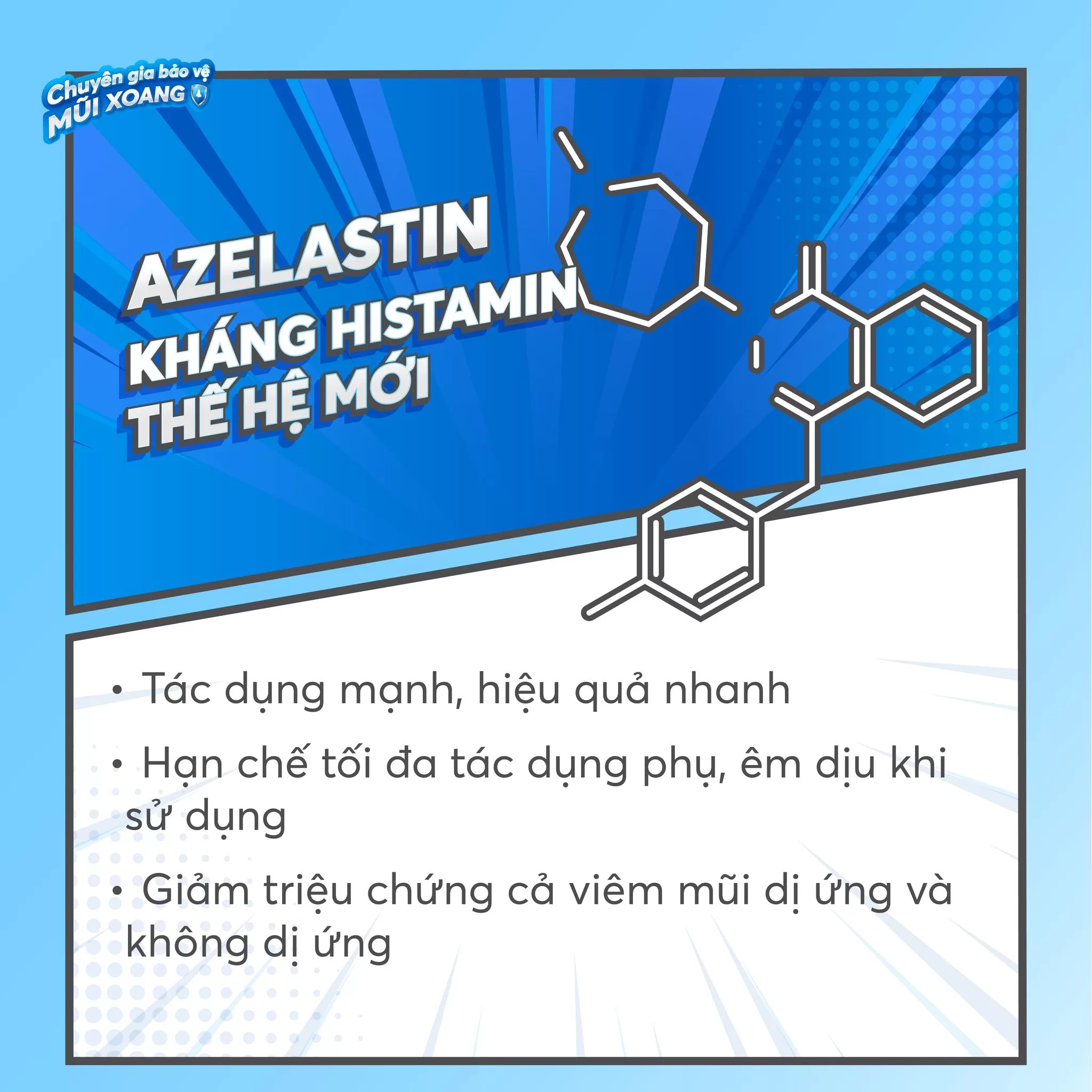 Azelastin là kháng histamin thế hệ mới đột phá trong điều trị viêm mũi dị ứng